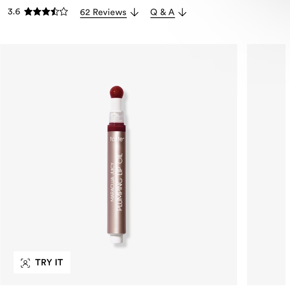 Tarte Maracuja Plumping Lip Oil in Honeysuckle